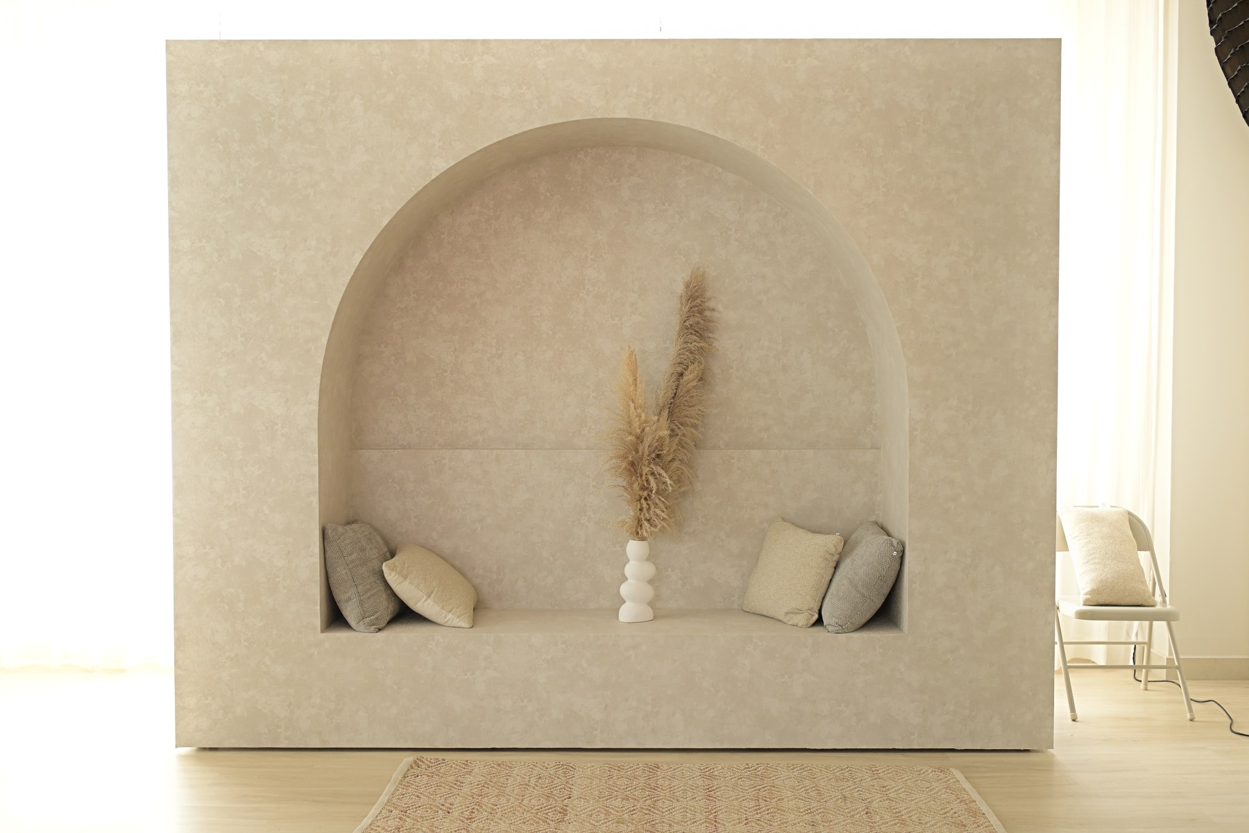 Veedo Studio interior — premium photography and podcast studio floor in Kochi, Kerala